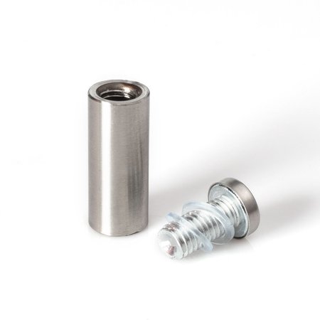 Outwater Round Standoffs, 1-1/2 in Bd L, Stainless Steel Brushed, 5/8 in OD 3P1.56.00152